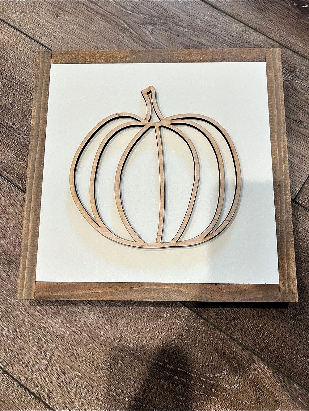 Joyfully Said Pumpkin Framed Wall Art Brown & Cream